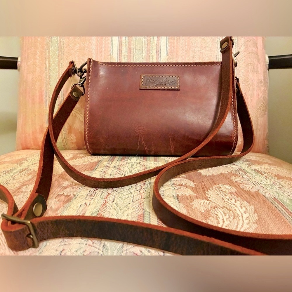 Vegetable Tanned Artisan Leather Bag- Crazy Horse natural waxed leather